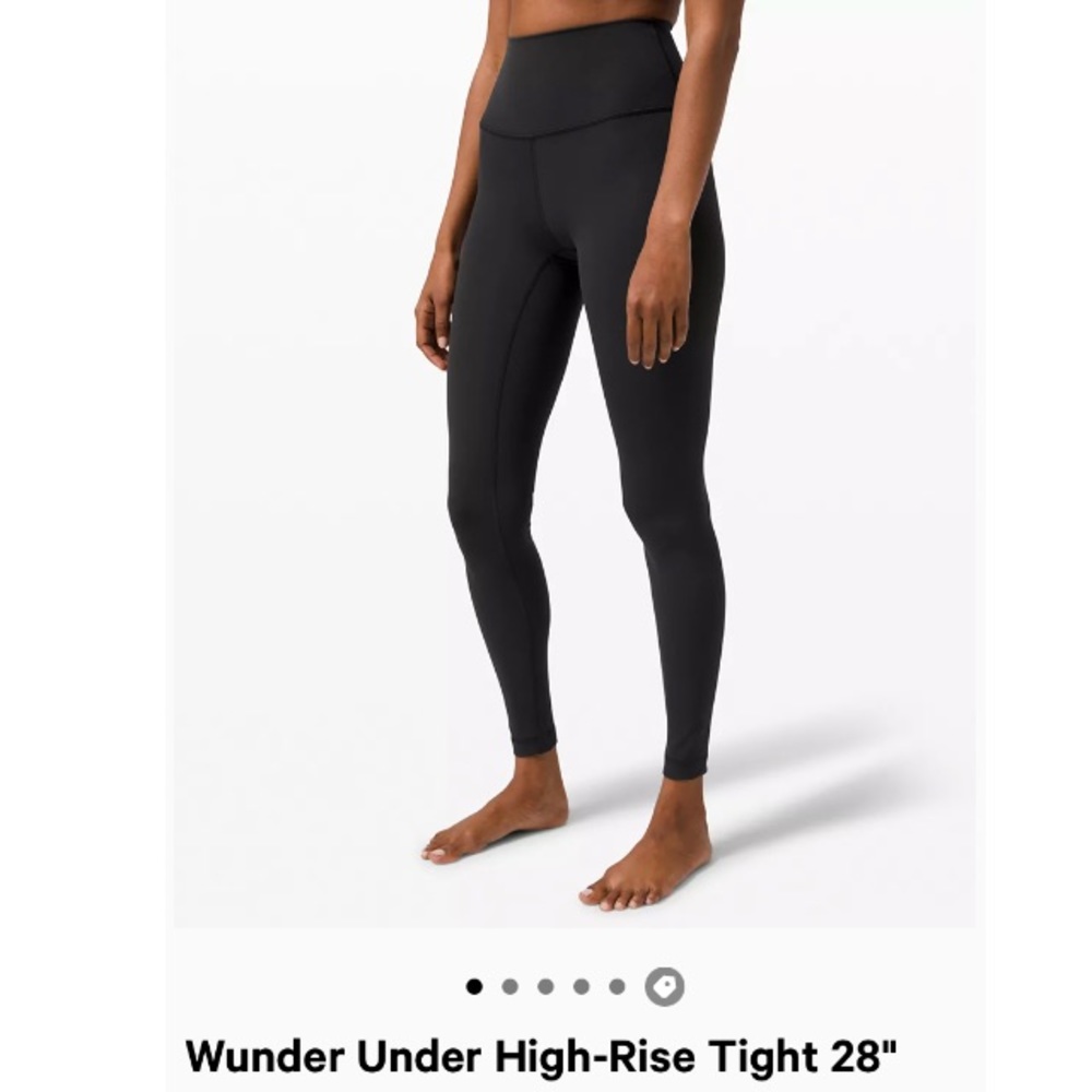 Black Lululemon Wonder Under Leggings Size 4